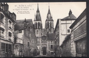 France Postcard - Blois - Rue Du Sermon Et L'Eglise St-Nicolas   B1158