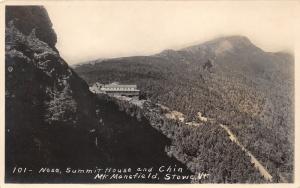 Stowe Vermont~Summit House @ Mt Mansfield~Forest on Mountainside~Vintage RPPC