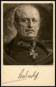 Germany WWI General Ludendorff Portrait Ostpreussenhilfe East Prussia Mun G77409