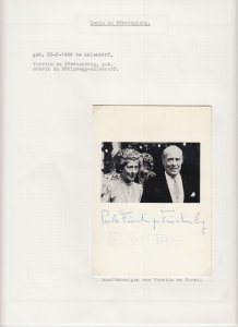 Paula zu Fürstenberg, Original Autograph on Photo, Royalty, Germany (L6398)