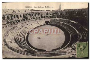 Postcard Old Nimes Les Arenes Interior