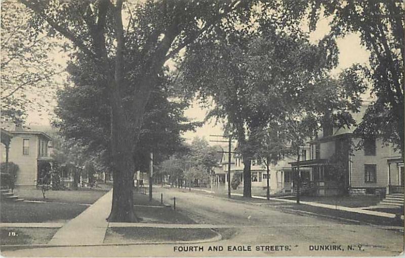 Fourth and Eagle Streets Dunkirk New York Divided Back NY