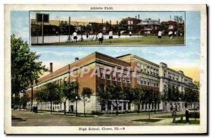 Postcard Old Athletic Field High School Cicero