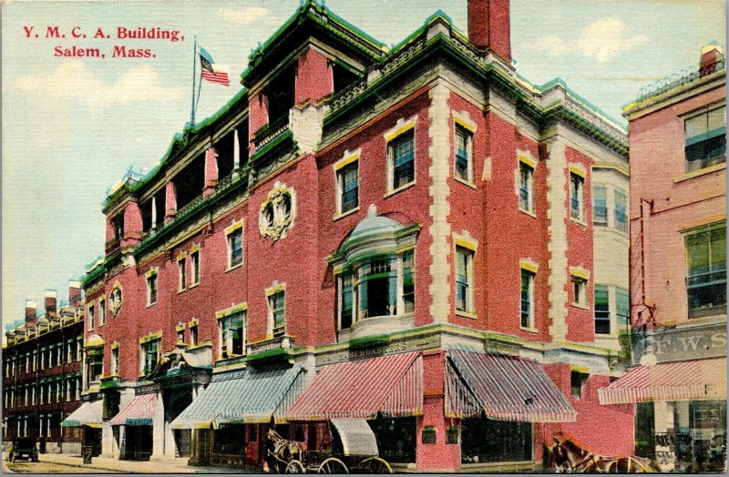 Vtg Salem Massachusetts MA YMCA Building 1910s Unused DB Postcard