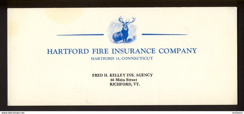 Richford, Vermont USA - Fred H. Kelley, Hartford Insurance BLOTTER