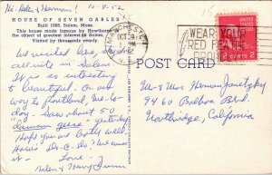 Vtg 1920s House of Seven Gables Hawthorne Salem Massachusetts MA Postcard