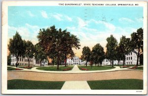 1934 The Quadrangle State Teachers College Springfield Missouri Posted Postcard