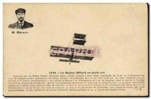 Postcard Old Jet Aviation Metrot biplane in flight