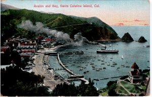 US    PC3188  VIEW OF AVALON AND BAY, CATALINA ISLAND, CA