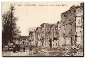 Saont Mihiel - Quartier de la Gare - Quarter Station - Old Postcard