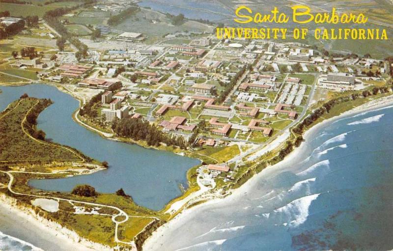 Santa Barbara California University of California Aerial View Postcard J74632