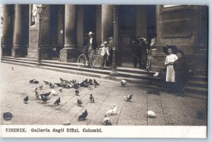 Florence Italy Postcard Colombi Uffizi Gallery 1907 Vintage RPPC Photo