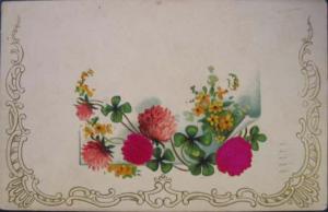 Silk Flower Greeting c1910 Postcard