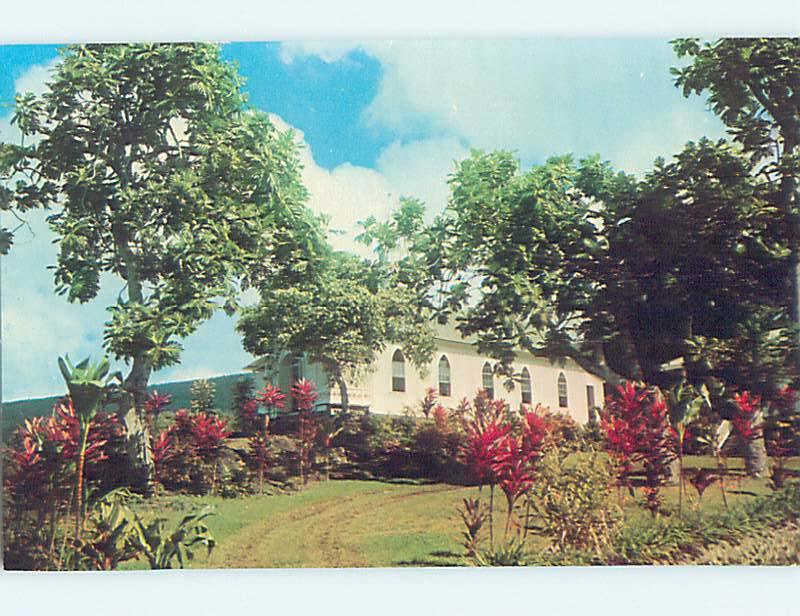 Unused Pre-1980 CHURCH SCENE Honaunau - Kona Hawaii HI L3619