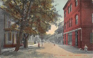 HOGANS FLAT MAIN STREET PORT DEPOSIT MARYLAND CHILDREN POSTCARD (c. 1910)