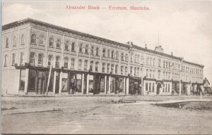 Emerson Manitoba Alexander Block MB Unused Copp Clark Postcard E79