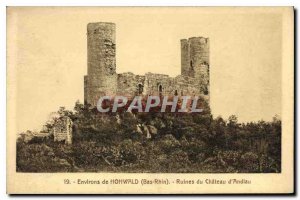 Old Postcard Hohwald Bas Rhin surroundings Ruins of Chateau Andlau