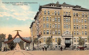 Salt Lake City, UT Utah   EAGLE GATE & BRANSFORD APARTMENTS  ca1910's Postcard