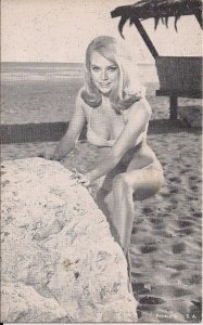 Beautiful Woman in Bikini Swimsuit, Arcade Card 1950-60