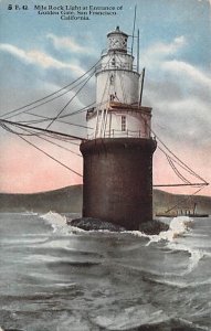 Mile Rock Light Golden Gate San Francisco CA USA Postcard
