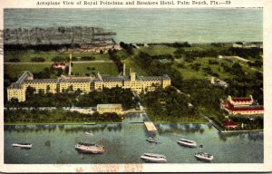 Florida Palm Beach Aeroplane View Of Royal Poinciana and Breakers Hotel