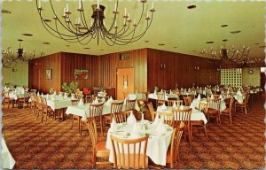 North Hill Motel Brandon MB Manitoba Dining Room Interior Vintage Postcard H50