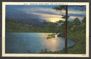 North Carolina, Shelby - Moonlight Scene - North Lake Club - [NC-013]