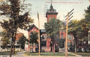 Utica New York c1910 Postcard Faxton Hospital and Nurses Home