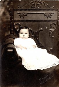 RPPC Baby Kennith Franklin Hicks 4 month to Shulz, Rockford Real Photo Postcard