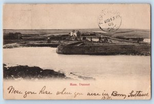 Caithness Highland Scotland Postcard View of Ham Dunnet 1905 Posted Antique