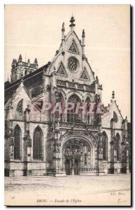 Postcard Old Brou Facade of the Church