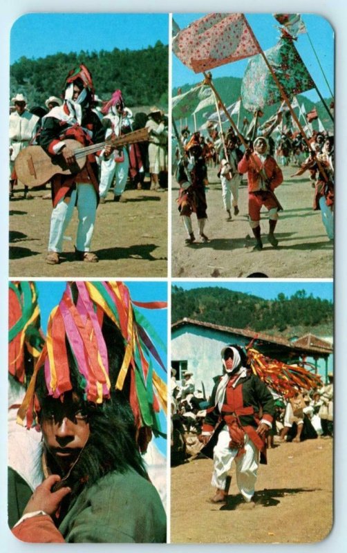 CHAMULA, CHIAPAS Mexico ~ CARNAVAL en CHAMULA Carnival Scenes c1950s Postcard