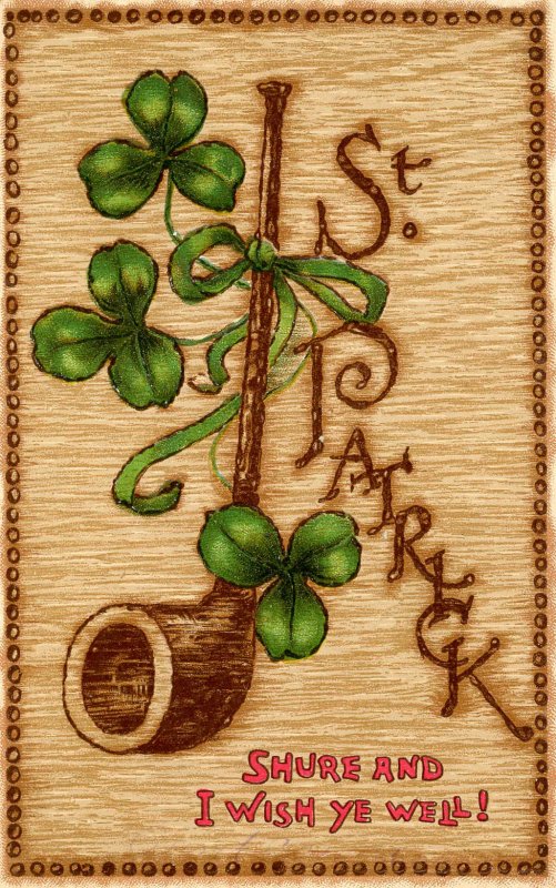 Greeting - St Patrick's Day        (embossed, Tuck)