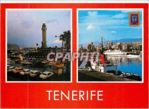 Postcard Modern Tenerife Santa Cruz de Tenerife and Spanish Port