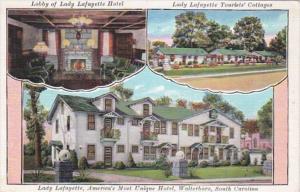 South Carolina Walterboro Lady Lafayette Hotel Showing Lobby & Tourist Cottages