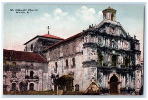 c1910 St. Augustin Church Manila Philippines Island PI Antique Postcard