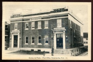 h3875 - VICTORIAVILLE Quebec Postcard 1937 Post Office