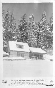 1940s Boat House Crystal Lake San Gabrel RPPC California  FRASHER 13028 Postcard