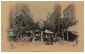 Algeria Alger  Rue d'Isly , Trolleys , Store Fronts