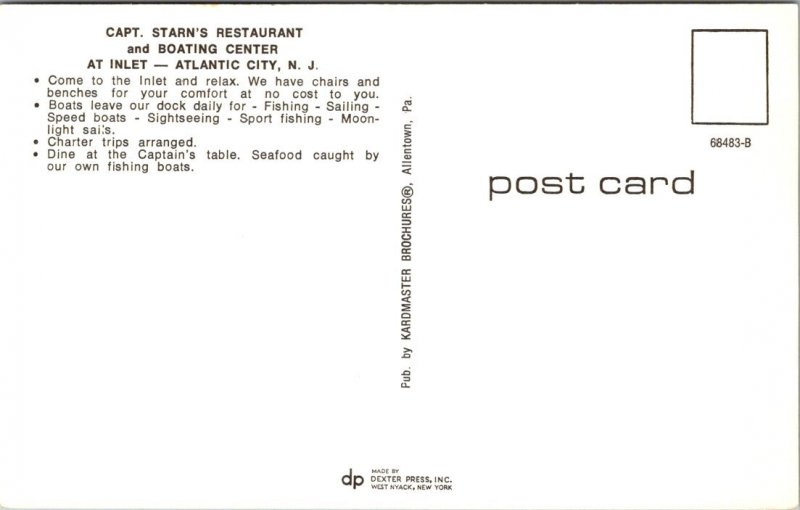 New Jersey, Atlantic City - Captain Starn's Restaurant - [NJ-220]