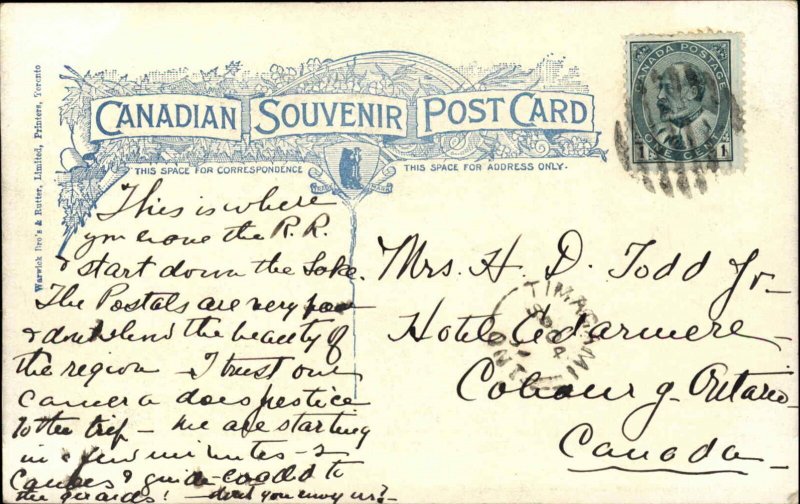 Temagami Ontario ON Starting Point Temagami District c1910 Postcard