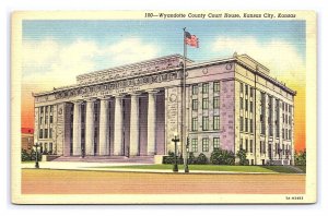 Wyandotte County Court House Kansas City Kansas Postcard