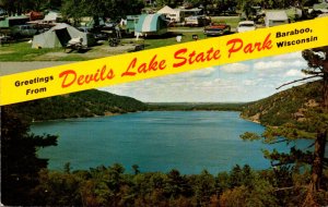 Greetings From Devils Lake State Park Split View