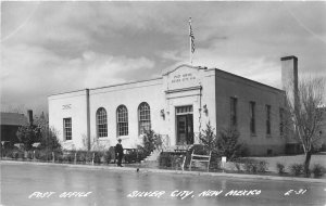 Postcard RPPC New Mexico Silver City Post Office Cook E-31 23-1970