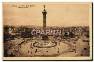 Old Postcard Paris's Bastille Square