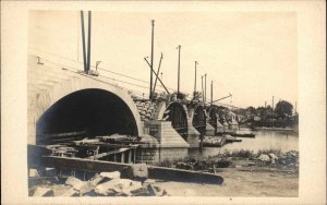 Hartford Connecticut CT Bridge Construction c1910 Real Photo Postcard