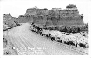 Cedar Pass Badlands South Dakota 1940s RPPC Real Photo Postcard Highway 40