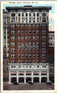 1920s Windsor Hotel Wheeling West Virginia Postcard