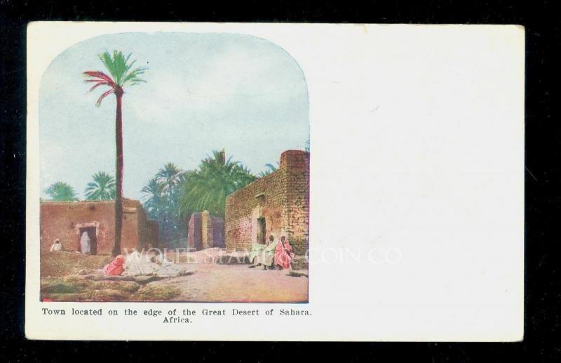 Early Postcard Town Located on the edge of Great Sahara Desert B3352