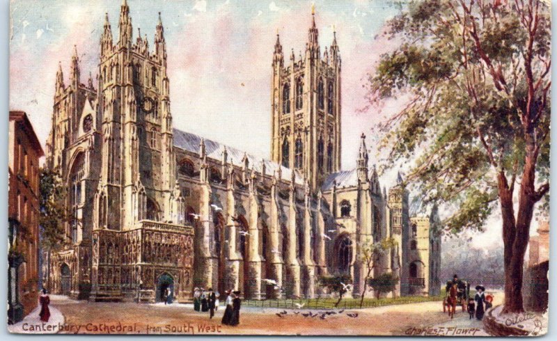 Postcard - Canterbury Cathedral, from South West - Canterbury, England